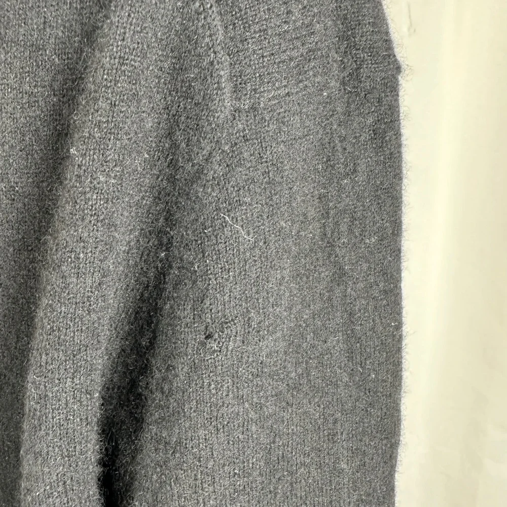 Peck & Peck Pure Cashmere Black Cardigan Sweater XL 2 Ply Button Front READ
